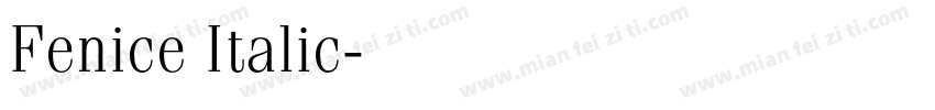 Fenice Italic字体转换